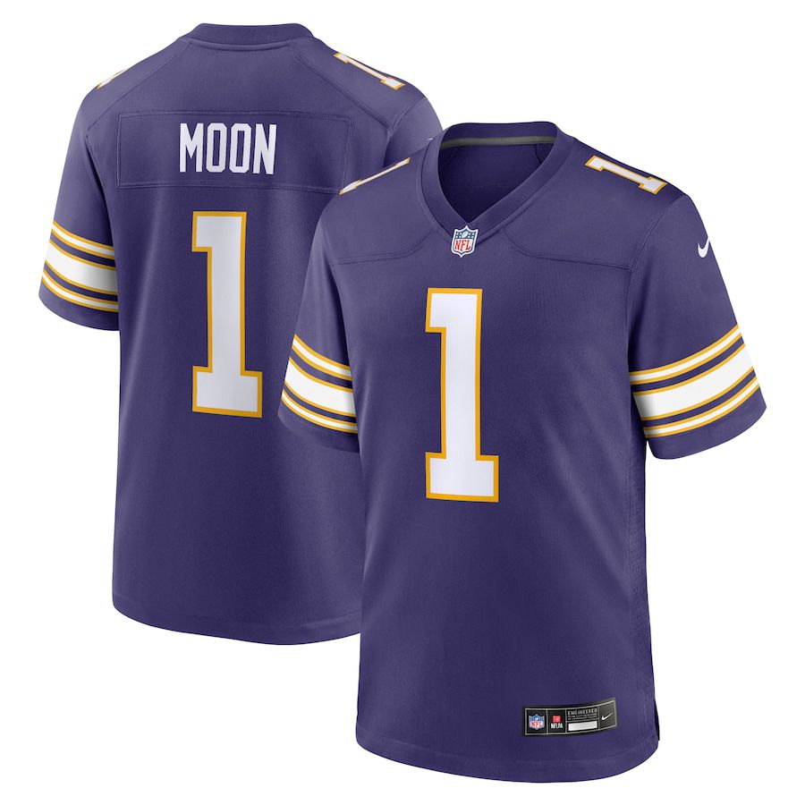 Men Minnesota Vikings #1 Warren Moon Nike Purple Classic Retired Player Game NFL Jersey->minnesota vikings->NFL Jersey